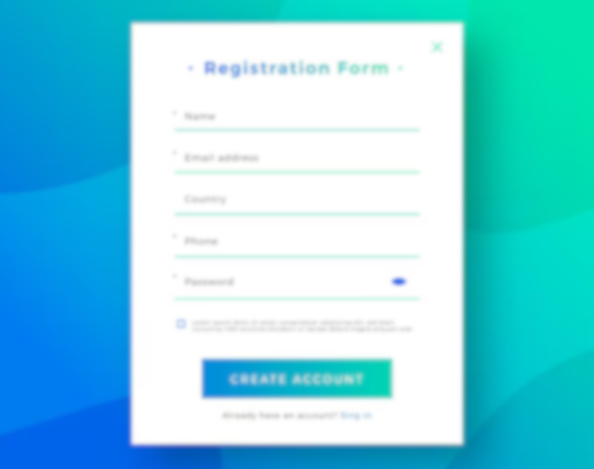 Registration procedure